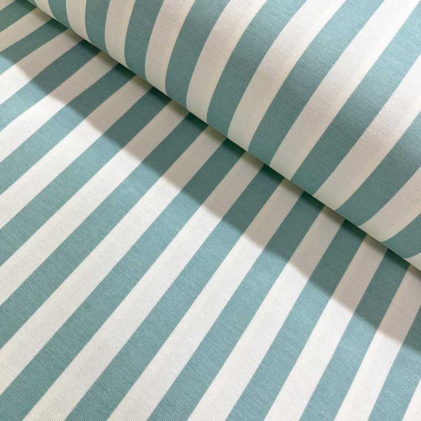 mint green and white striped upholstery curtain fabric