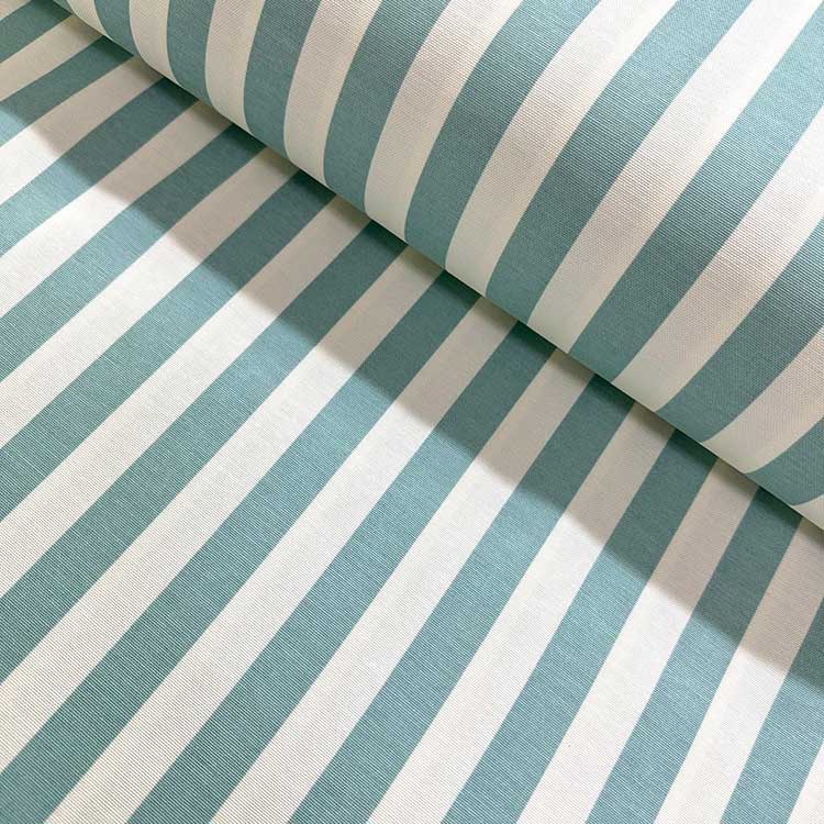 Green White Stripe Fabric, Mint Upholstery Farmhouse Curtain Bag Fabric