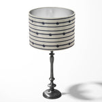 Nautical Lampshade, Stripe Lamp Shade, Navy White Marine Rope Lampshade