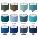 Table Lamp Shade, Olive Teal Blue Turquoise Navy Drum Ceiling Lampshade