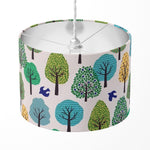 Trees Lampshade, Forest Lampshade, Green Woodland Botanical Nature Lampshade