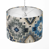 Tribal Lampshade, Grey Blue Lampshade, Aztec Ethnic Kilim Lamp Shade