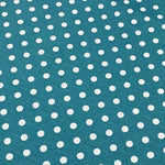 Teal Polka Dot Fabric, Turquoise Upholstery Curtain Indoor Outdoor Fabric