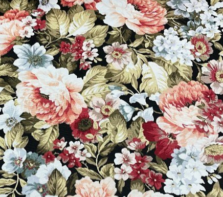 Floral Tapestry Fabric, Vintage Flower Shabby Chic Upholstery Curtain Fabric