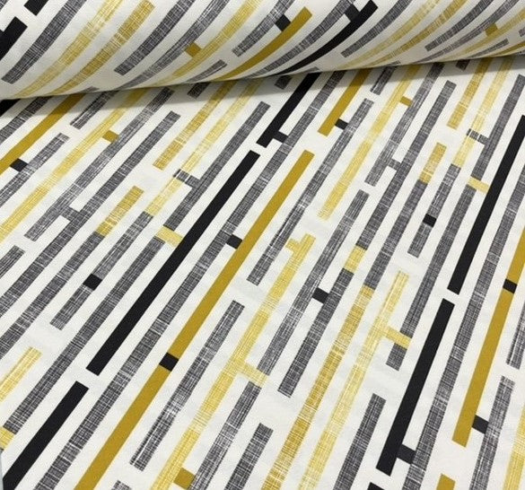 grey and yellow curtain fabric