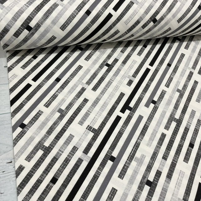 Stripe Canvas Fabric, Black and White Upholstery Fabric, Modern Abstract Fabric