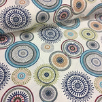 Geometric Upholstery Fabric, Blue Mandala Fabric