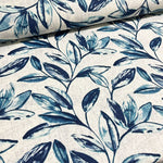 Green Leaves Fabric, Watercolour Upholstery Fabric, Botanical Print Jungle Fabric