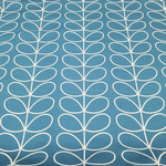 Orla Kiely Linear Stem Duck Egg Blue Scandinavian Cotton Curtain Cushion Fabric