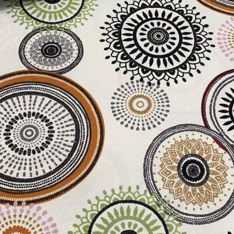 Geometric Curtain Fabric, Mandala Fabric