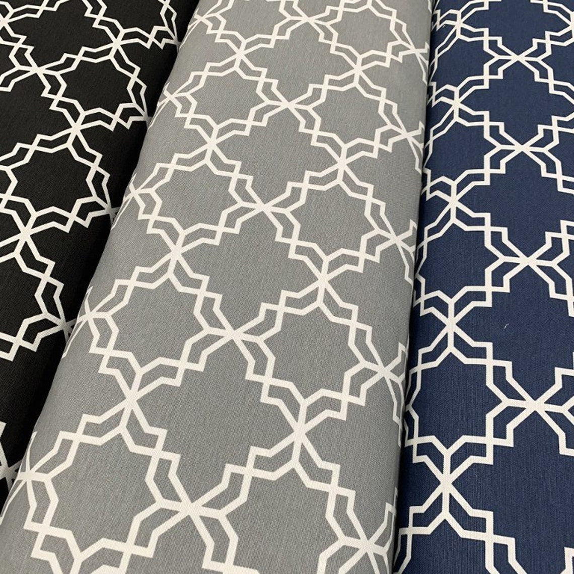 Trellis Fabric, Grey Upholstery Fabric, Contemporary Curtain Fabric