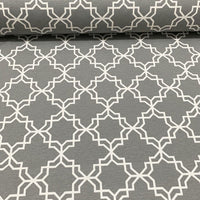 Trellis Fabric, Grey Upholstery Fabric, Contemporary Curtain Fabric