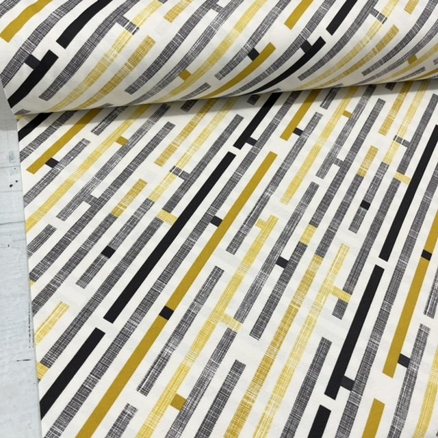 grey and yellow upholstery fabric