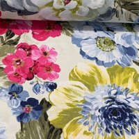 Flower Upholstery Fabric, Large Print Fabric, Floral Curtain Fabric