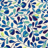 Watercolour Upholstery Fabric, Leaves Print Fabric, Multicoloured Fabric