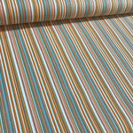 Green Stripe Upholstery Fabric, Country Cottage Fabric, Cotton Home Decor Fabric