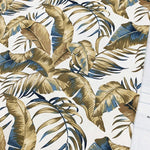 Tropical Leaves Fabric, Botanical Upholstery Fabric, Exotic Hawaiian Fabric