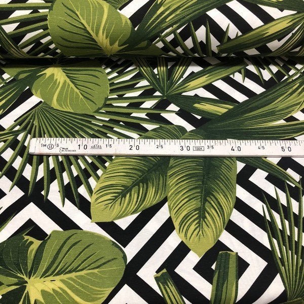 Palm Leaves Fabric, Botanical Upholstery Fabric, Tropical Fabric
