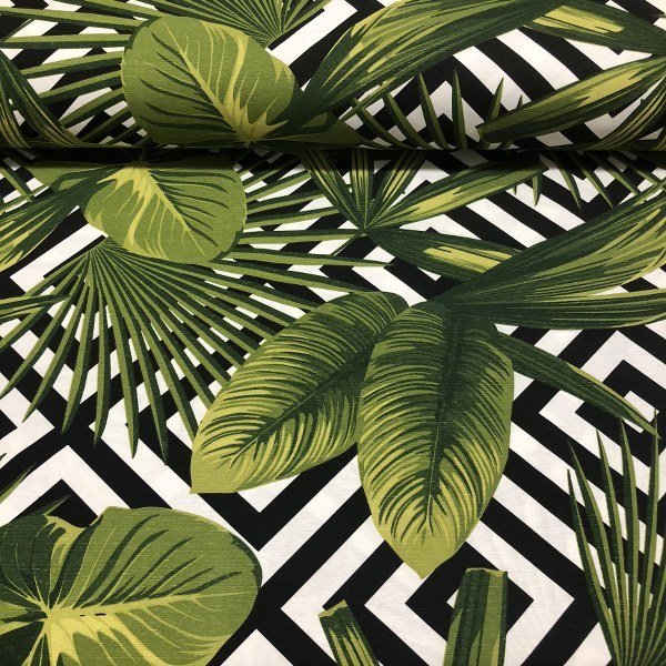 Palm Leaves Fabric, Botanical Upholstery Fabric, Tropical Fabric