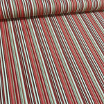 Stripe Canvas Fabric, Burgundy Upholstery Fabric, Dusty Rose Cotton Curtain Fabric