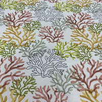 Nautical Upholstery Fabric, Green Curtain Fabric, Coral Reef Fabric