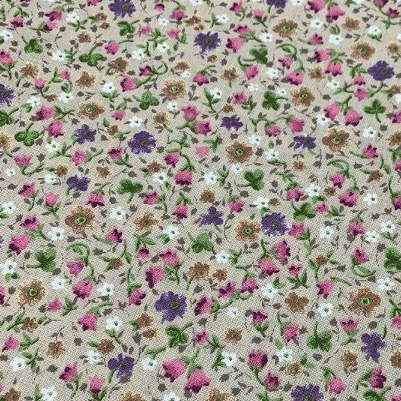 Small Print Fabric, Tiny Floral Fabric, Flower Cotton Quilting Fabric