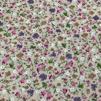 Small Print Fabric, Tiny Floral Fabric, Flower Cotton Quilting Fabric