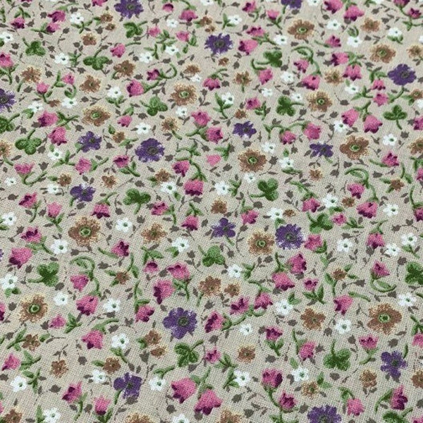 Small Print Fabric, Tiny Floral Fabric, Flower Cotton Quilting Fabric