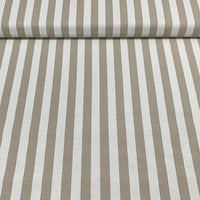 Stripe Canvas Fabric, Beige White Upholstery Cotton Curtain Fabric