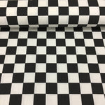 Black and White Canvas Fabric, Check Upholstery Fabric