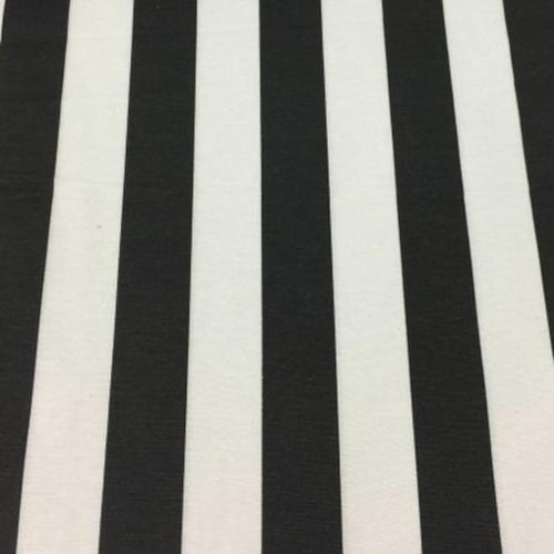 Black White Stripe Fabric, Cotton Canvas Outdoor Curtain Upholstery Fabric