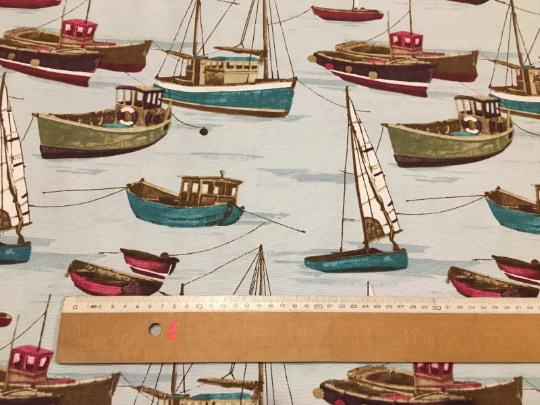 Watercolour Upholstery Fabric, Nautical Fabric, Boat Fabric