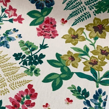 Colourful Floral Fabric, Folk Fabric, Wildflower Fabric