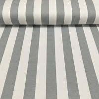 Grey Stripe Fabric, Grey White Upholstery Curtain Fabric