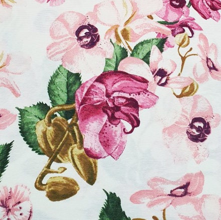 Orchid Fabric, Bloom Fabric, Floral Upholstery Fabric