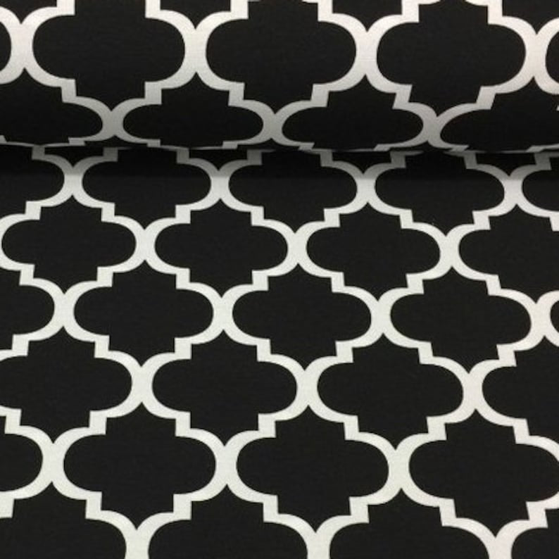 Black and White Upholstery Fabric, Moroccan Fabric