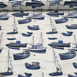 Boat Fabric, Nautical Upholstery Fabric, Blue Ocean Fabric