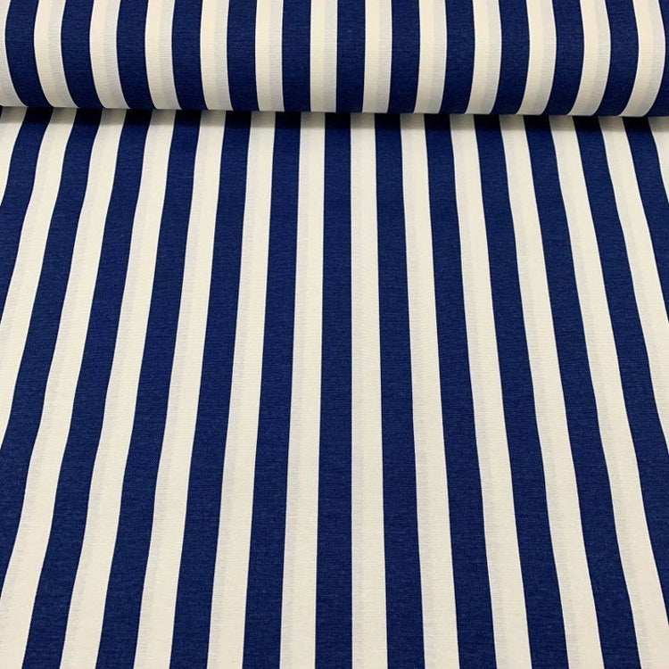 Off White Navy Blue orders Cotton Abstract Ethnic Stripe Print Drapery Fabric