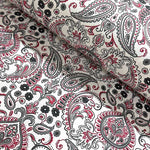 Paisley Upholstery Fabric, Damask Victorian Curtain Flower Print Fabric