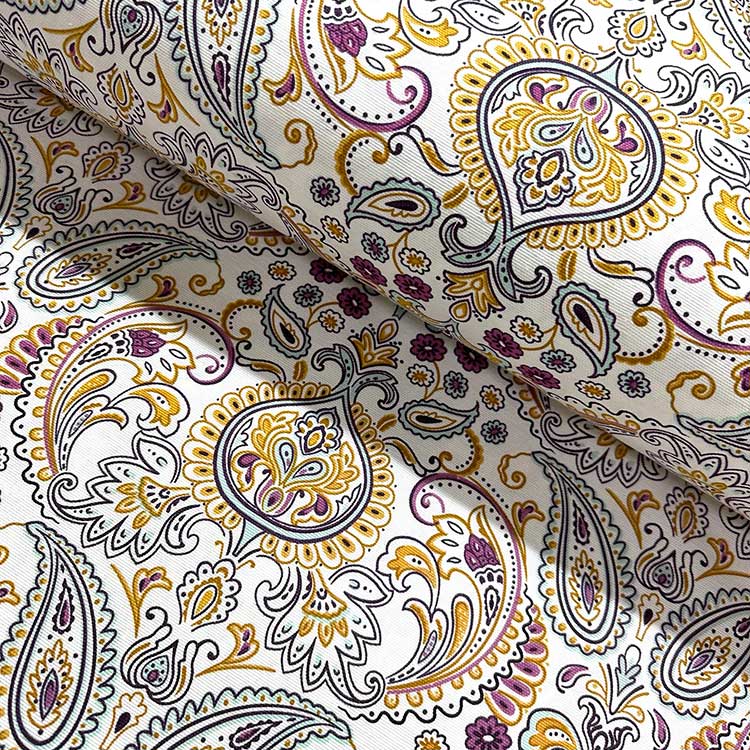 Tapestry Upholstery Fabric, Ethnic Paisley Baroque Damask Curtain Fabric
