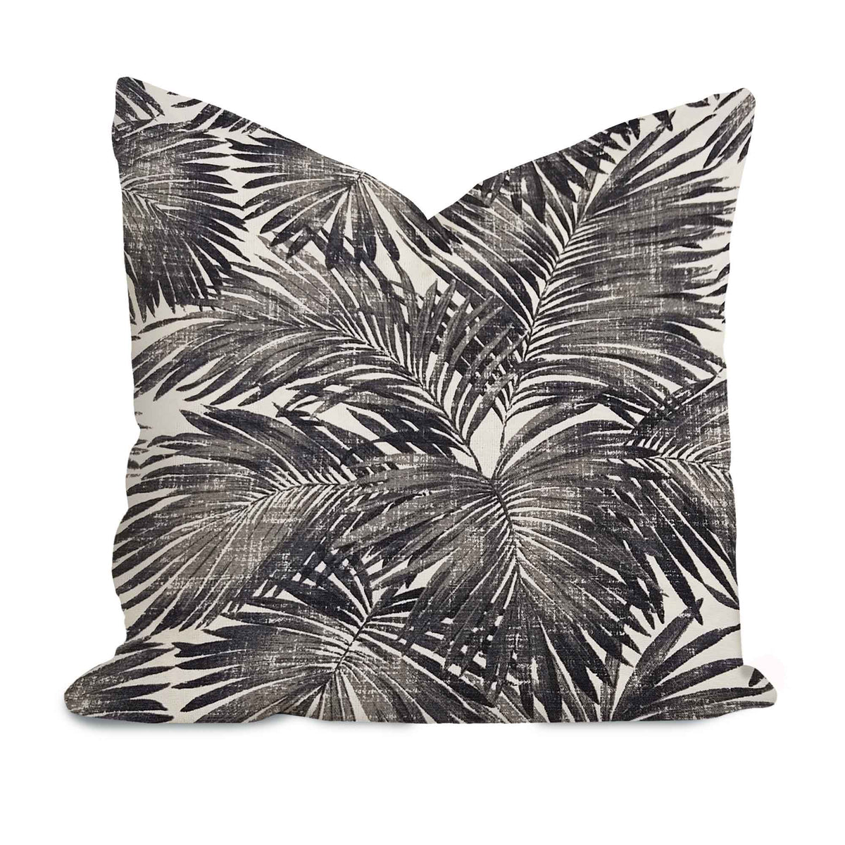 Black and White Tropical Cushion, Palm Leaves Outdoor Pillow Cover