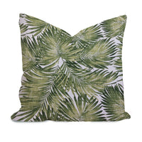 Tropical Pillow Cover, Green Leaf Cushion, Outdoor Throw Pillow