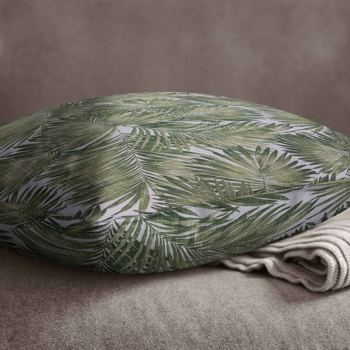 Tropical Pillow Cover, Green Leaf Cushion, Outdoor Throw Pillow