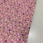 Rose Floral Fabric, Vintage Print Flower Fabric, Cotton Poplin Fabric
