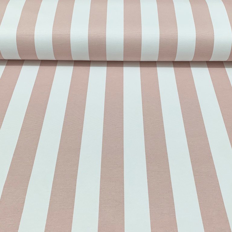 Pink Stripe Upholstery Fabric, Light Pink White Curtain Fabric