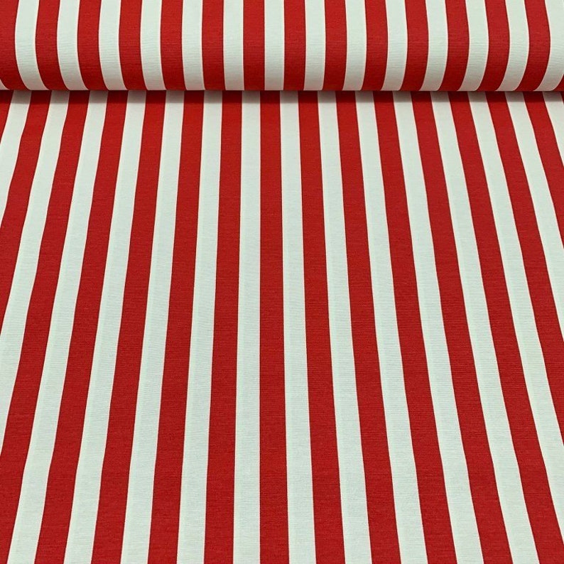 Stripe Canvas Fabric, Beige White Upholstery Cotton Curtain Fabric