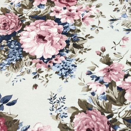 Roses Upholstery Fabric, Shabby Chic Fabric, Pink Floral Fabric