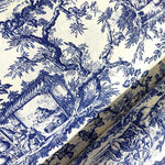 Toile de Jouy Fabric, Japanese Chinese Oriental Grey Upholstery Curtain Fabric