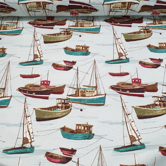 Watercolour Upholstery Fabric, Nautical Fabric, Boat Fabric